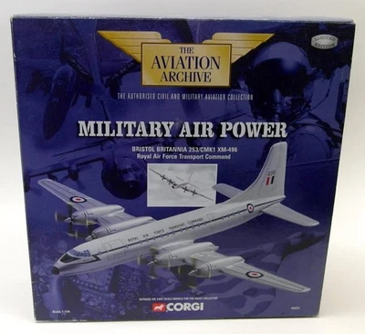 Corgi 1/144 Scale Diecast  48604 Bristol Britannia 253/CMK1 XM-496 RAF Transport - Image 1 of 3