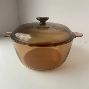 Olla de horno holandesa vintage Corning Ware Visions 5 cuartos 4,5 L con tapa hecha en EE. UU. GUC - Imagen 1 de 12