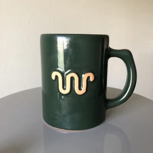 Vintage Frankoma King Ranch Green Cowboy Western Cattle Brand Mug RARE 4” - Picture 1 of 8