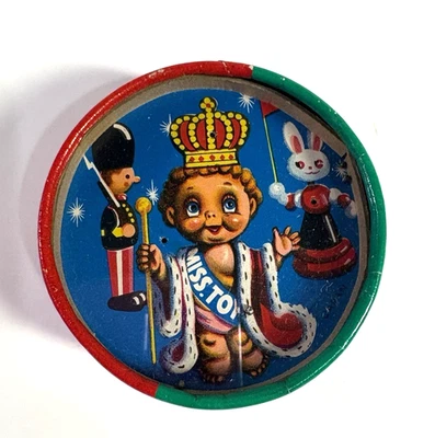 Quebra-cabeça de destreza dupla face vintage boneca Kewpie e galinha e ovos feitos no Japão - Imagem 1 de 4