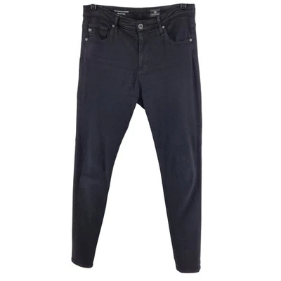 Pantalones de mezclilla para mujer AG Adriano Goldschmied talla 28R Farrah ajustados tiro alto negros Foto 1 de 4