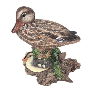 Vintage 90er ~ The Hadley Collection Stockente Henne Ente Figur mit Baby Entlein - Bild 1 von 12