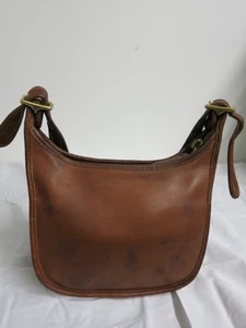 vintage COACH brown leather crescent hobo bag purse A6B-9950 Made in USA - Picture 1 of 12