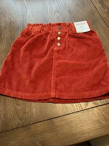 Girls BURNT ORANGE Corduroy Skirt Cat & Jack size M (8)   Elastic Waist - Picture 1 of 5