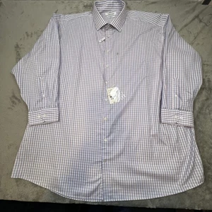 Collection By Michael Strahan Hemd Herren 20 34-35 Rosa Blau Gingham Faltenfrei - Bild 1 von 15