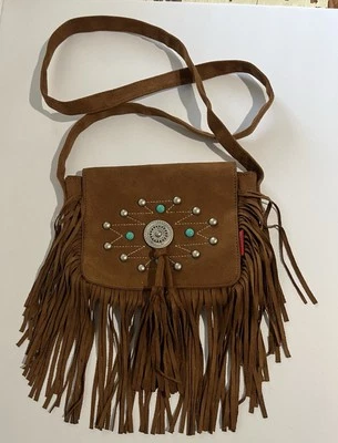 Union Bay Western Fringe Crossbody Bag Purse Boho Hippie Faux Leather EUC Y2K  - Image 1 of 4