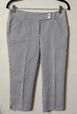 Jones New York Sport Pants Womens Size 4 White Blue Striped Dress Pant - Image 1 of 4