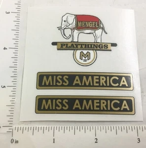Mengel Playthings Miss America Wooden Boat Replacement Sticker Set ME-001 - Picture 1 of 1