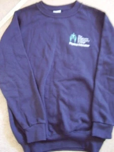 The Chalfonts Community College school PE uniform-JUMPER ,size SMALL Blue,unisex - Picture 1 of 9