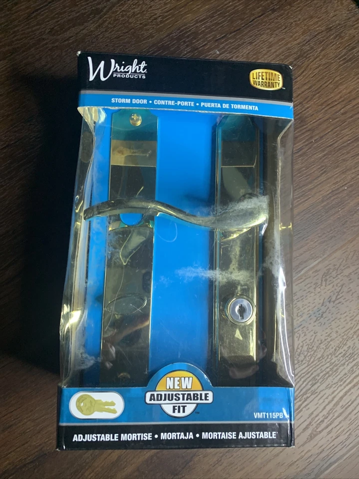 Wright Products Serenade Mortise Keyed Lever Mount Latch Deadbolt Brass VMT115PB - Image 1 of 4