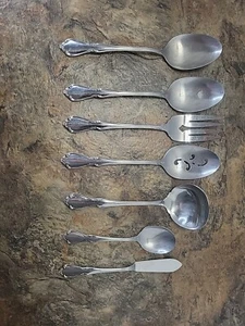 Oneida Oneidacraft Deluxe Stainless 7 Serving Pieces Chateau - Picture 1 of 7