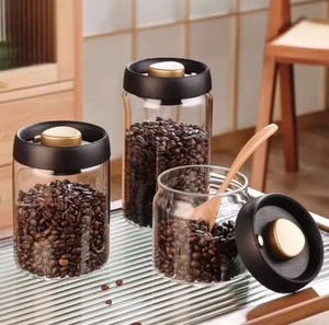 Kaffeedose Luftdicht Glasbehälter für Lebensmittel 500ml 900ml 1200ml 1800ml - Bild 1 von 9