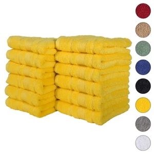 NEW YELLOW Color ULTRA SUPER SOFT LUXURY PURE TURKISH 100% COTTON HAND TOWELS - Picture 1 of 11