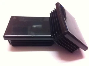 4 Plastic Blanking End Cap 3” x 1½” Rectangle Insert Caps Tube 76.2mm x 38.1m - Picture 1 of 1