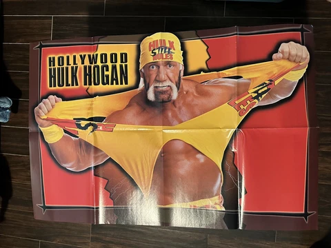 VINTAGE 2001 WWE WWF -HULK HOGAN - CHRIS JERICHO -  TWO SIDED POSTER 21x32 Cover