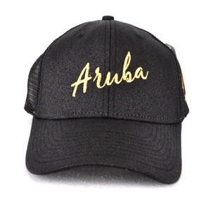 *ARUBA* Dutch Caribbean Island Trucker Glitter Ball cap hat *OURAY 50004-50005* - Picture 1 of 3