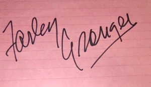 Farley Granger handsignierte Karteikarte LEBENSLANGES ECHTHEITSZERTIFIKAT. "Strangers On A Train" - Bild 1 von 2