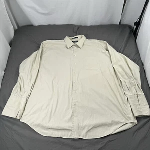 Nautica Long Sleeve Button-Up Pocket Shirt Yellow 34/35 19 - Picture 1 of 11