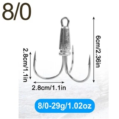 Ganchos agudos con peso 8/0 enganche ganchos grandes para enganchar pogies búnker gancho para enganchar Foto 1 de 2