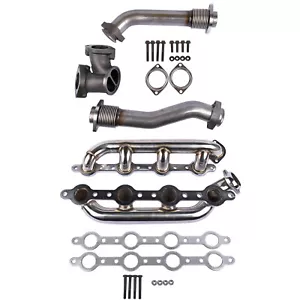 Turbocharger Up Pipe Kit & Stainless Headers 679-005 for 1999-2003 Ford 7.3L - Picture 1 of 8