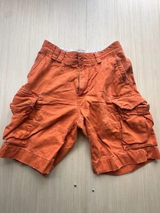 Polo Ralph Lauren Shorts Mens Orange Cargo Pockets Logo Outdoor Casual Zip Fly - Picture 1 of 4