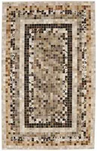 Cowhide Leather Rug Modern Contemporary Style Carpet for Home Decor 5X8 ft - Picture 1 of 19