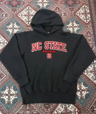 Vintage NC State Wolfpack Sweatshirt Hoodie Made In USA Size Small Black  - Image 1 of 4