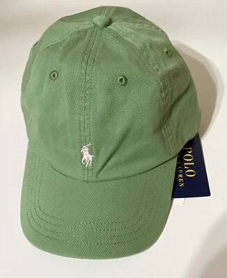 NUEVO CON ETIQUETAS Polo Ralph Lauren Niños Niñas Niños Verde Gorra de Béisbol Algodón Chino Gorra de Pelota Foto 1 de 3