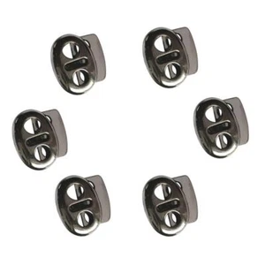 (Pack of 6) Gray Hole Cord Locks Clamp Slider for , Elastic - Picture 1 of 6