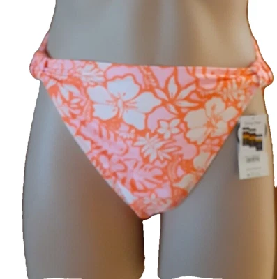 Parte inferior de bikini No Boundaries naranja floral laterales anudados juniors XL (15-17) NUEVO CON ETIQUETAS Foto 1 de 4