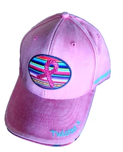 Twisted X Unisex Adjustable Fabric Cap Hat Breast Cancer Awareness Pink Ribbon - Picture 1 of 8