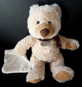P. Doudou BABY NAT OURS beige écharpe marron mouchoir blanc BN941 ETAT NEUF * - Picture 1 of 4