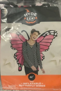 ⚡️Hyde & Eek Halloween Costume Inflatable Pink Butterfly Wings 42” - Picture 1 of 2