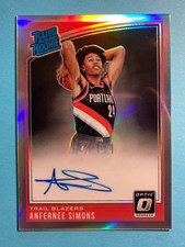 2018-19 Donruss Optic ANFERNEE SIMONS Holo On-Card AUTO