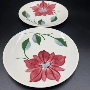 Juego de 2 platos de pan Blue Ridge Southern Potteries con patrón de punta de pétalo de 6,25" - Imagen 1 de 4