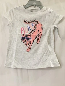 NWT Carter's Tiger Tee Shirt Top Girls Short Sleeve Gray U pick - Picture 1 of 3