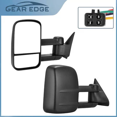 Pair Power Tow Mirrors For 1988-1998 Chevy/GMC C/K 1500 2500 3500 Pick up Foto 1 de 4