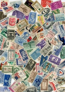 LOT of 100 DIFFERENT USED US postage stamps 4c & 5c 1958-1967 FREE SHIPPING - Bild 1 von 1