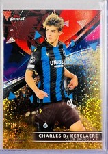 Charles De Ketelaere 2021-22 Finest UEFA UCL Gold Speckle Refractor #/50 MILAN