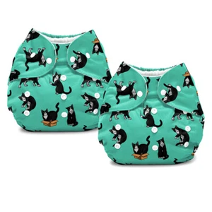 2 Pcs Reusable Baby Cloth Pocket Diaper One Size Washable Diaper Nappies - Picture 1 of 25