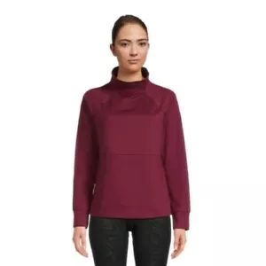 Avia Women’s Mock Neck Long Sleeve Pullover Top Size XXXL 22 Merlot - Picture 1 of 1