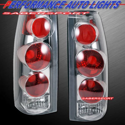 Par de lanternas traseiras cromadas para 1988-1999 GMC Chevy C/K caminhão picape SUV - Imagem 1 de 2