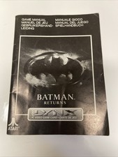 Batman Returns Instruction Booklet Manual Only Atari Lynx