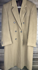 Strathmore Cashmere Overcoat - Men's Size Medium - Tan Color