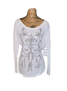 Neu mit Etikett Seven7 Damen weißes Langarm-T-Shirt 18/20 - Bild 1 von 4