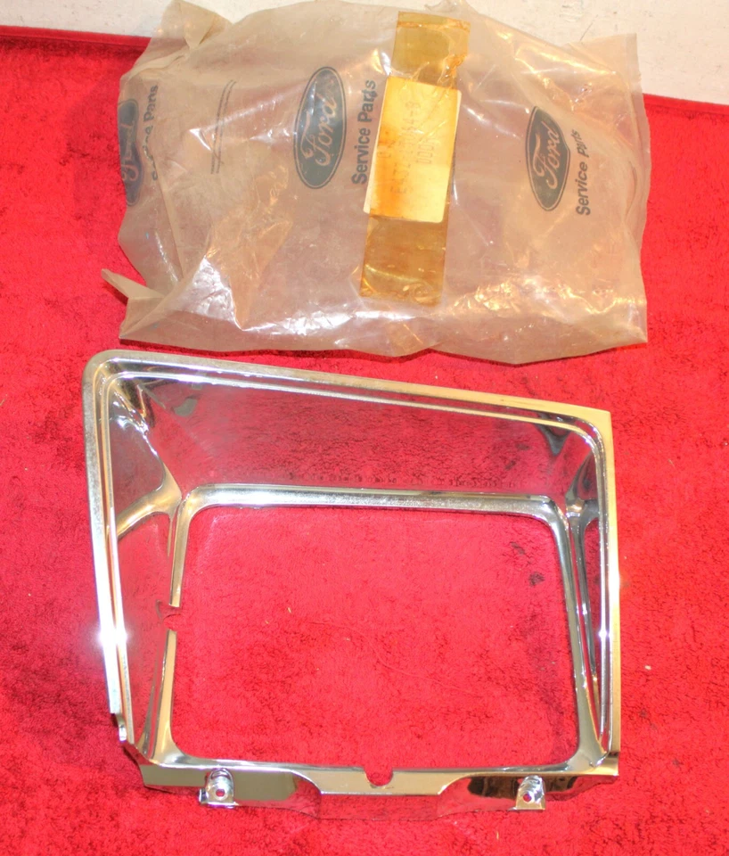 1984 1985 Ford Tempo w/ Chrome Trim Grille NEW OEM NOS RH HEAD LAMP DOOR BEZEL - Image 1 of 4
