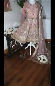 asian pakistani indian wedding/party wear dress - Picture 1 of 6