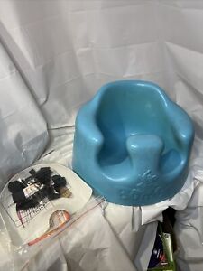 BUMBO BABY FLOOR SEAT WITH SAFETY BELT STRAPS RESTRAINTS BLUE