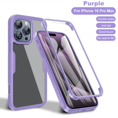 360° Full  Silicone Case For iPhone 16 15 14 13 12 11 Pro Max Shockproof Cover - Image 1 of 4