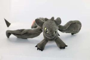 Toothless How To Train Your Dragon 20” Posable Wings Plush Closed Mouth 2017 - Picture 1 of 11